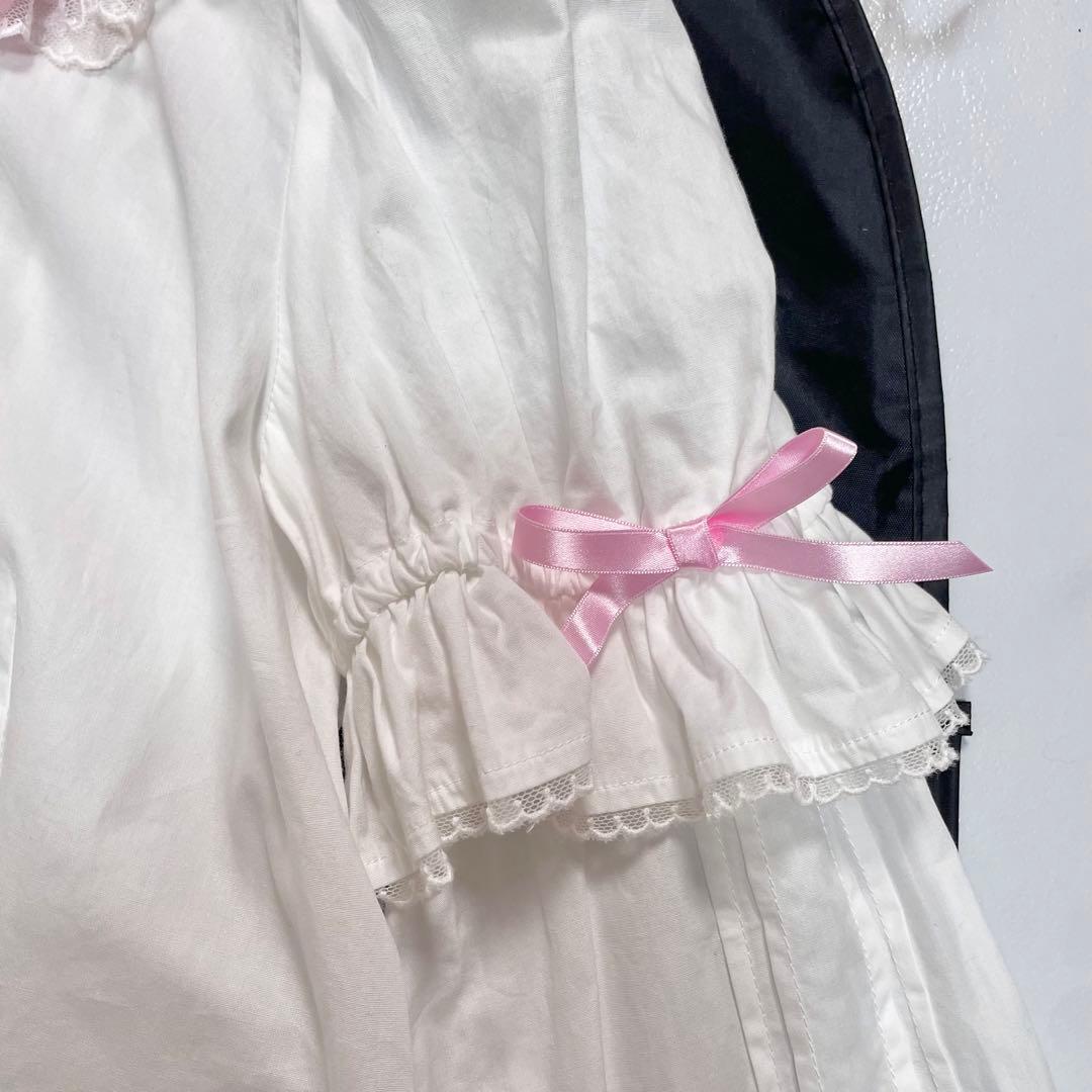 angelic pretty ブラウス 丸襟 レース 刺繍 リボン 2way