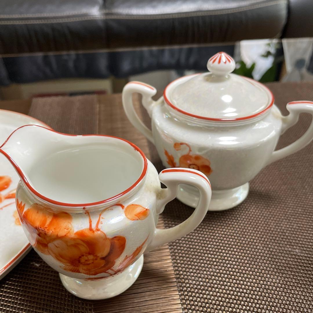 オールドノリタケ　ラスター彩美品デミタスカップティーセット