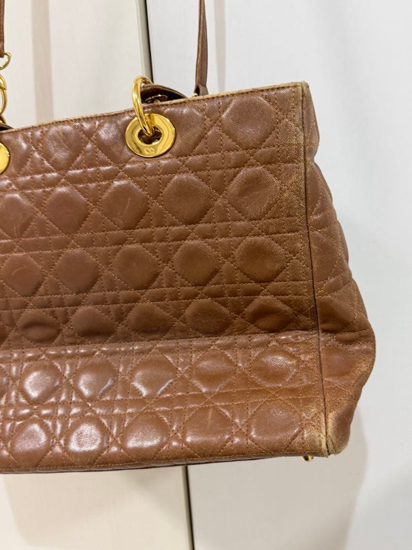 ⭐️Lea⭐️ Christian Dior ブラウン レザー カナージュ