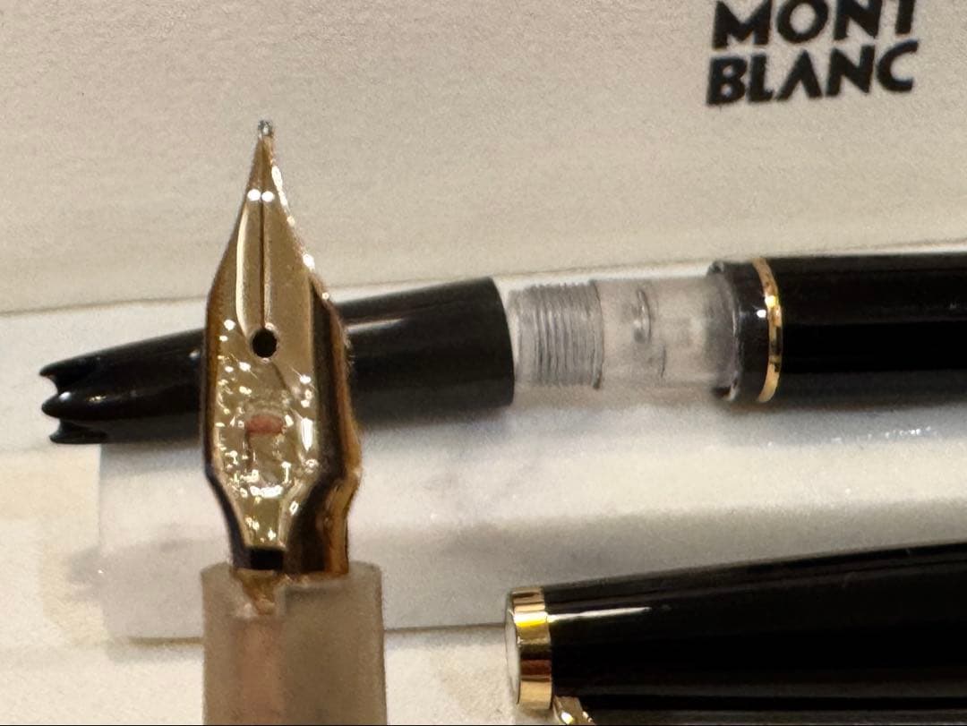 【極美品】モンブラン No.221(超希少： 過渡期モデル) ブラック万年筆