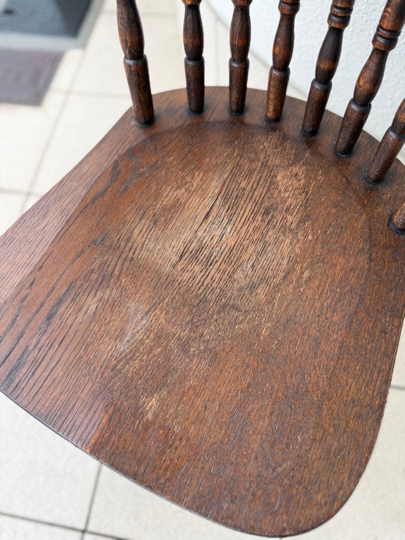 T21②アンティーク家具 木製椅子 レトロ ヴィンテージ ダイニングチェア