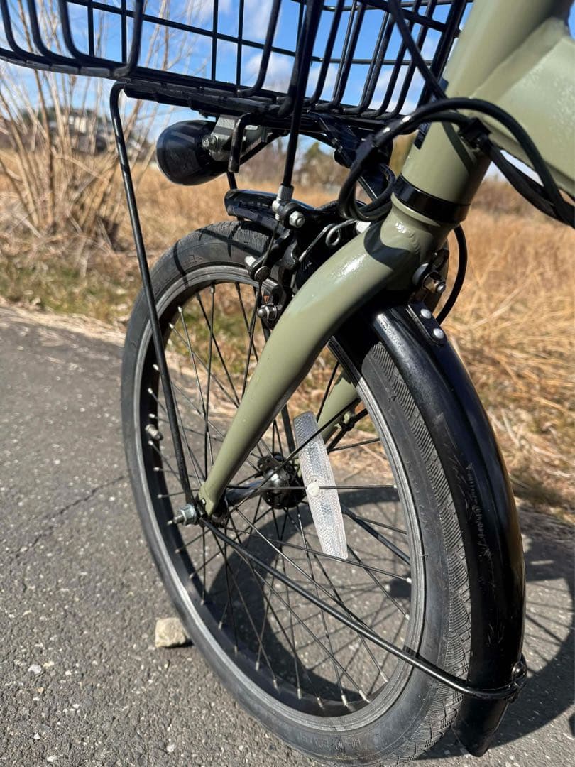 パナソニック製の青色の電動アシスト自転車