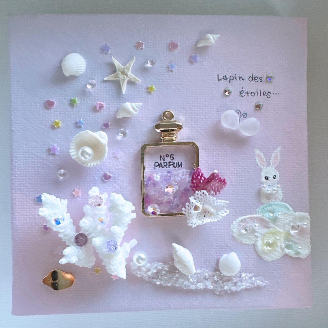 ꫛꫀꪝ✧‧˚「恋する星うさぎ」シーグラスアート 貝殻 珊瑚
