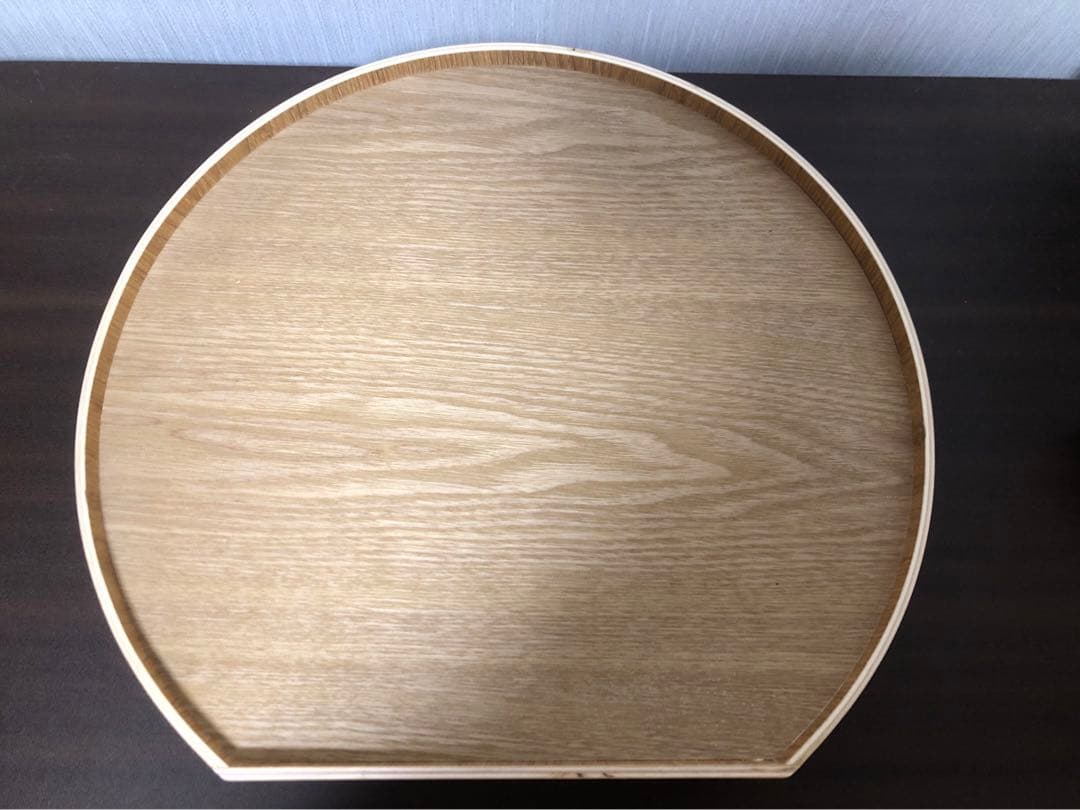 天然木の半月盆5枚セット