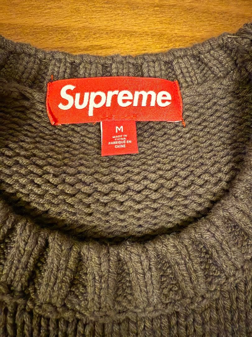 Supreme Tonal Applique Sweater 試着のみ 美品 M