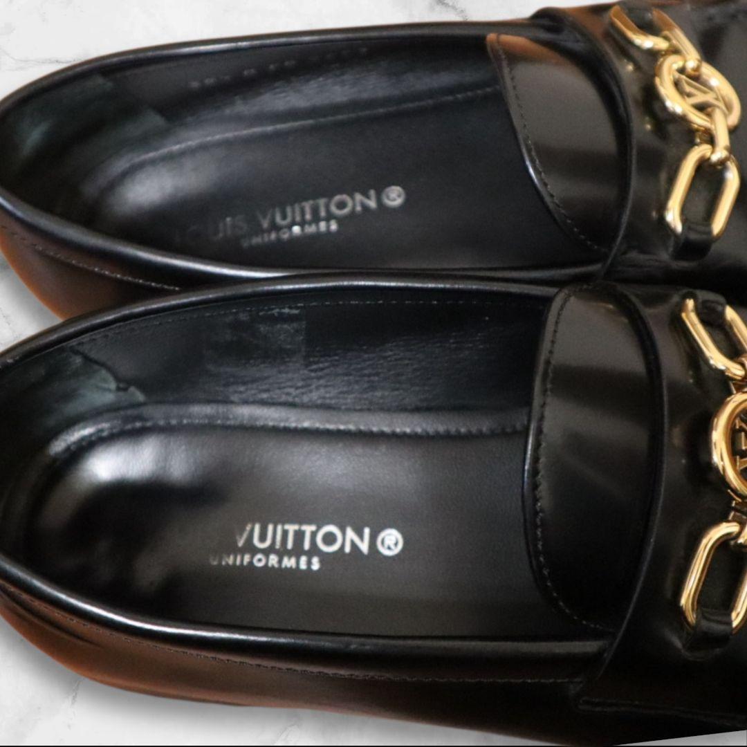 LOUIS VUITTON 　チェスラインローファー　ブラック　黒　38.5