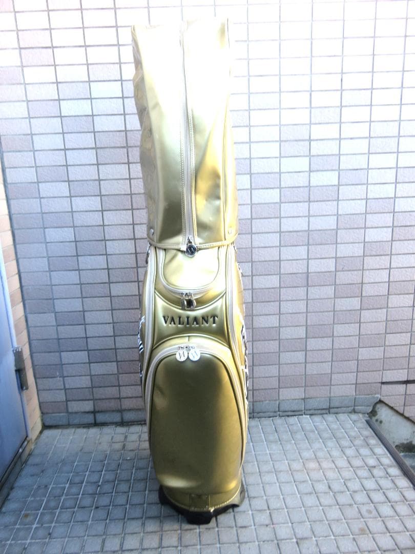 VALIANT ヴァリアント ゴルフバッグ　キャディーバック　エナメル　ゴールド