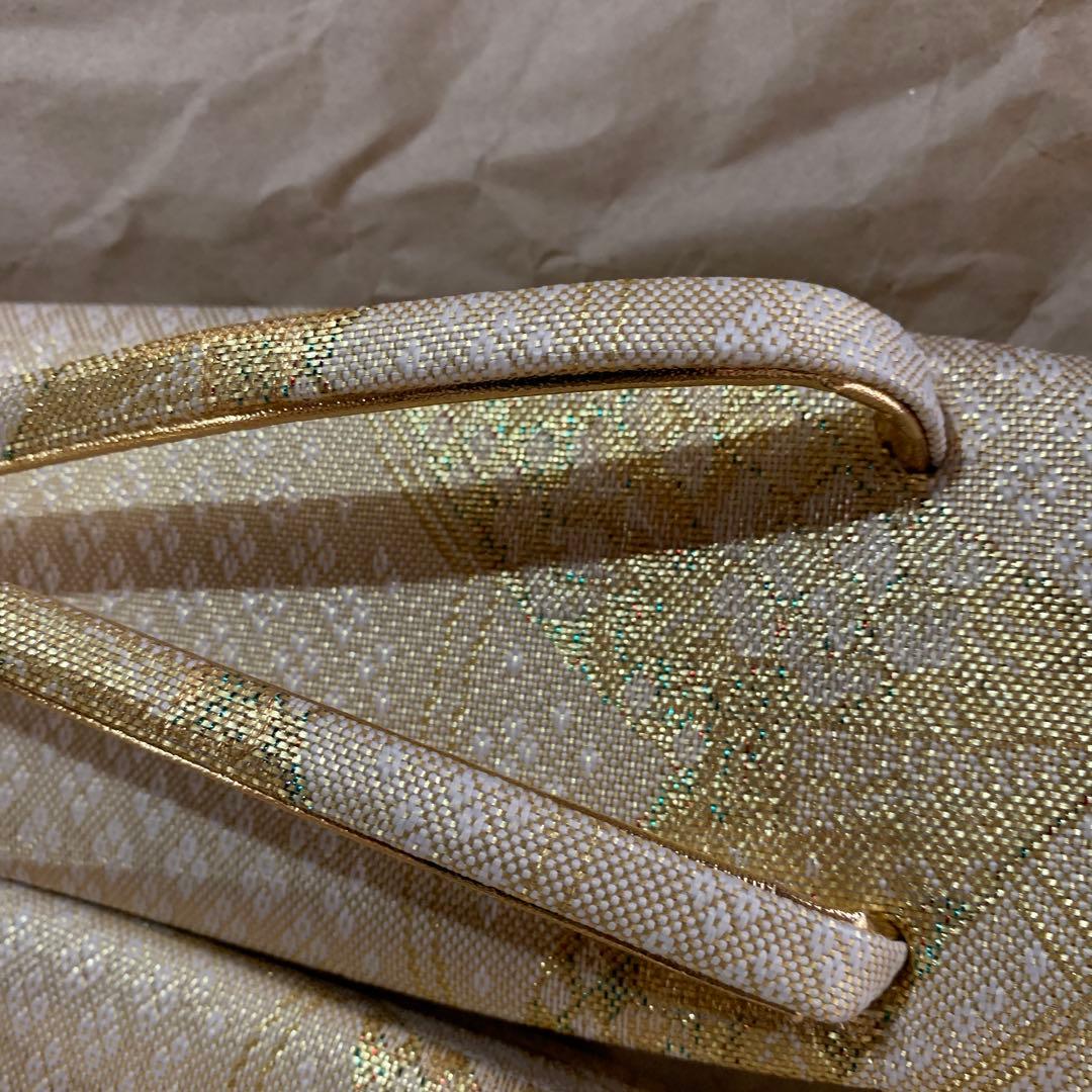 ☆新品Lサイズ 草履 ＆和装バックセット 金色模様 未使用品