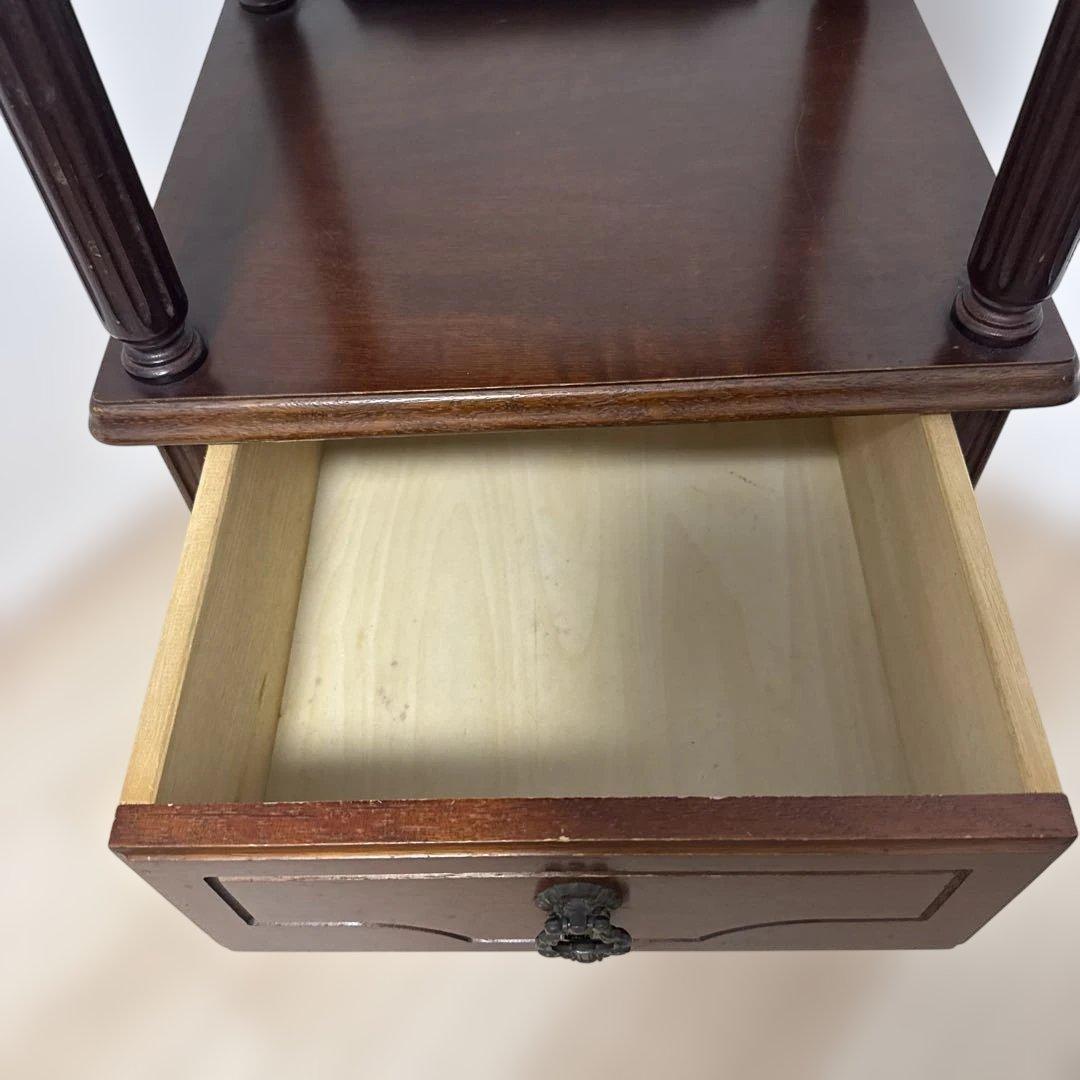 AYANO CRAFT 綾野製作所 木製 キャビネット 電話台 レトロ