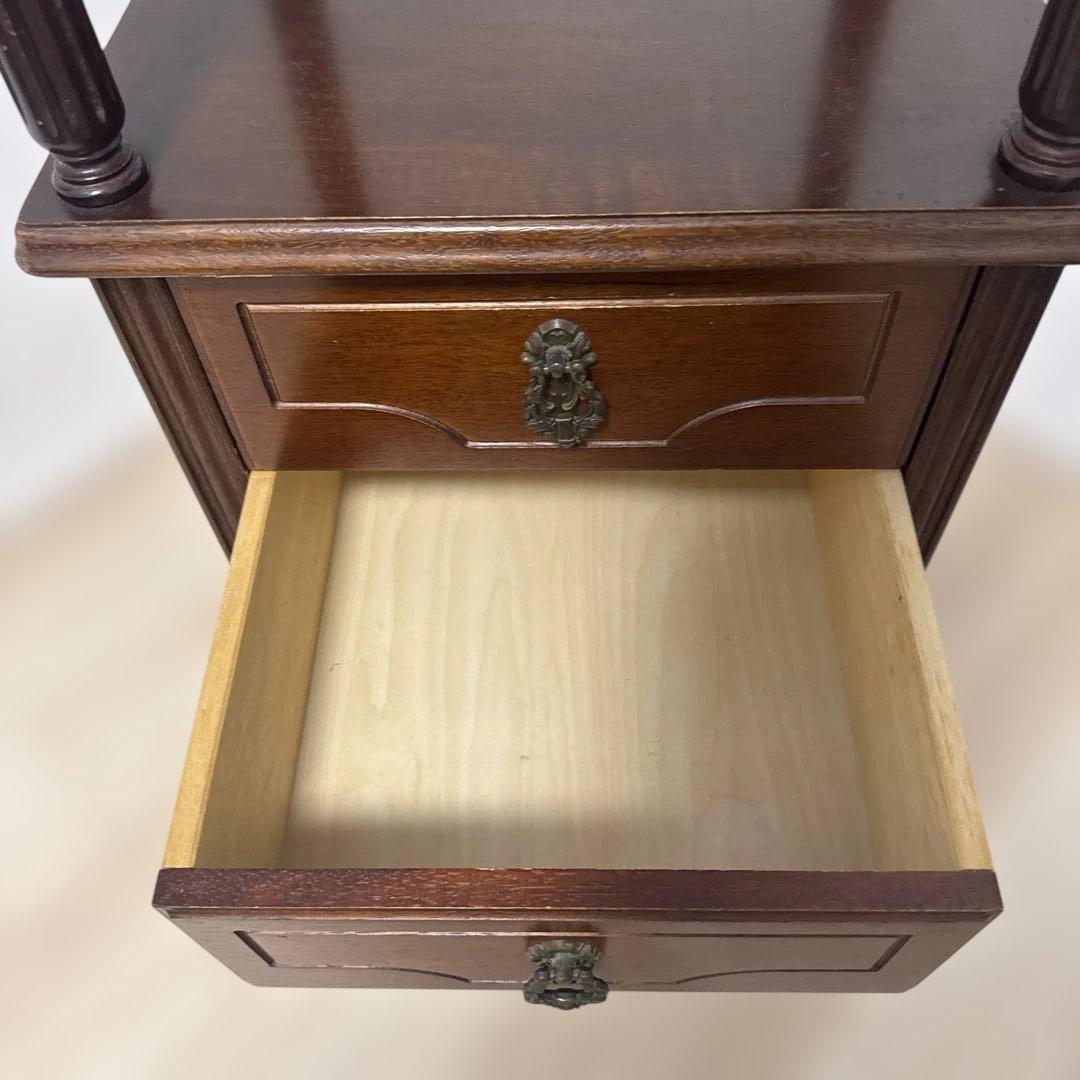 AYANO CRAFT 綾野製作所 木製 キャビネット 電話台 レトロ