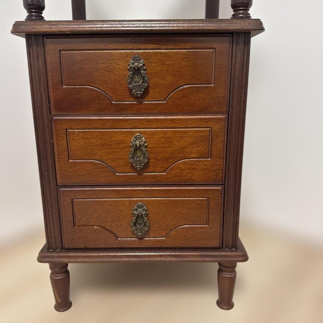 AYANO CRAFT 綾野製作所 木製 キャビネット 電話台 レトロ