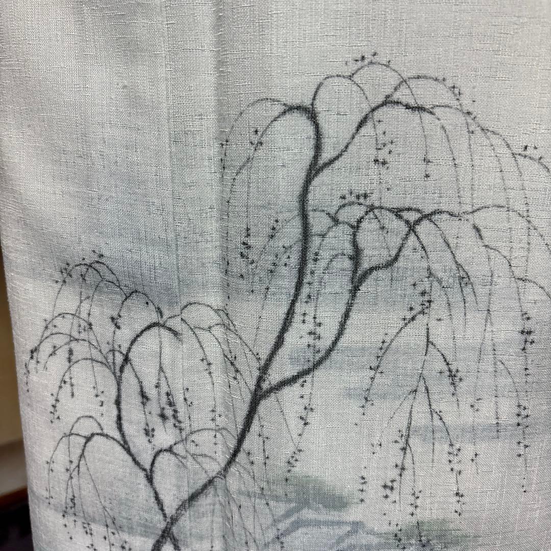 未使用近い　美品　化繊　紗紬風　訪問着　フルセット　5点　身丈163 裄丈69