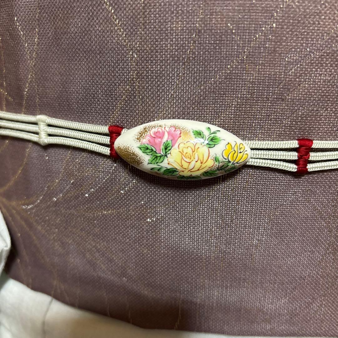 未使用近い　美品　化繊　紗紬風　訪問着　フルセット　5点　身丈163 裄丈69