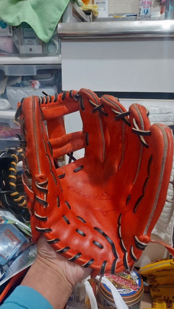 グローバルエリート 軟式　内野用　グローブ オレンジ