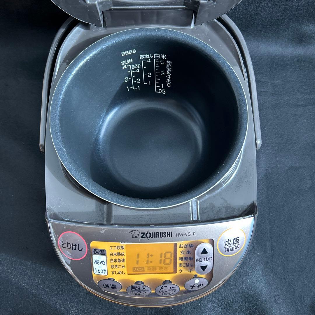 【美品】象印 NW-VS10 IH 炊飯器 プラチナ厚釜 2023年製