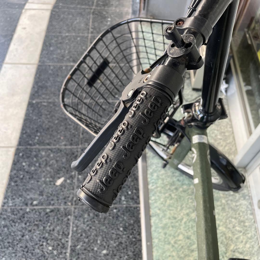 ミニベロ　Jeep ジープ　折りたたみ　自転車　JE-206G オリーブ色