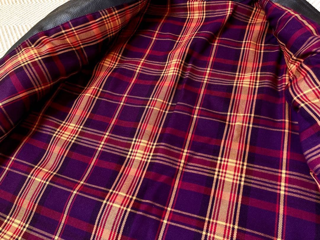 ウエスタン ナバホ柄 本革 ウール レザーベスト 新品 メンズ サイズL ￼