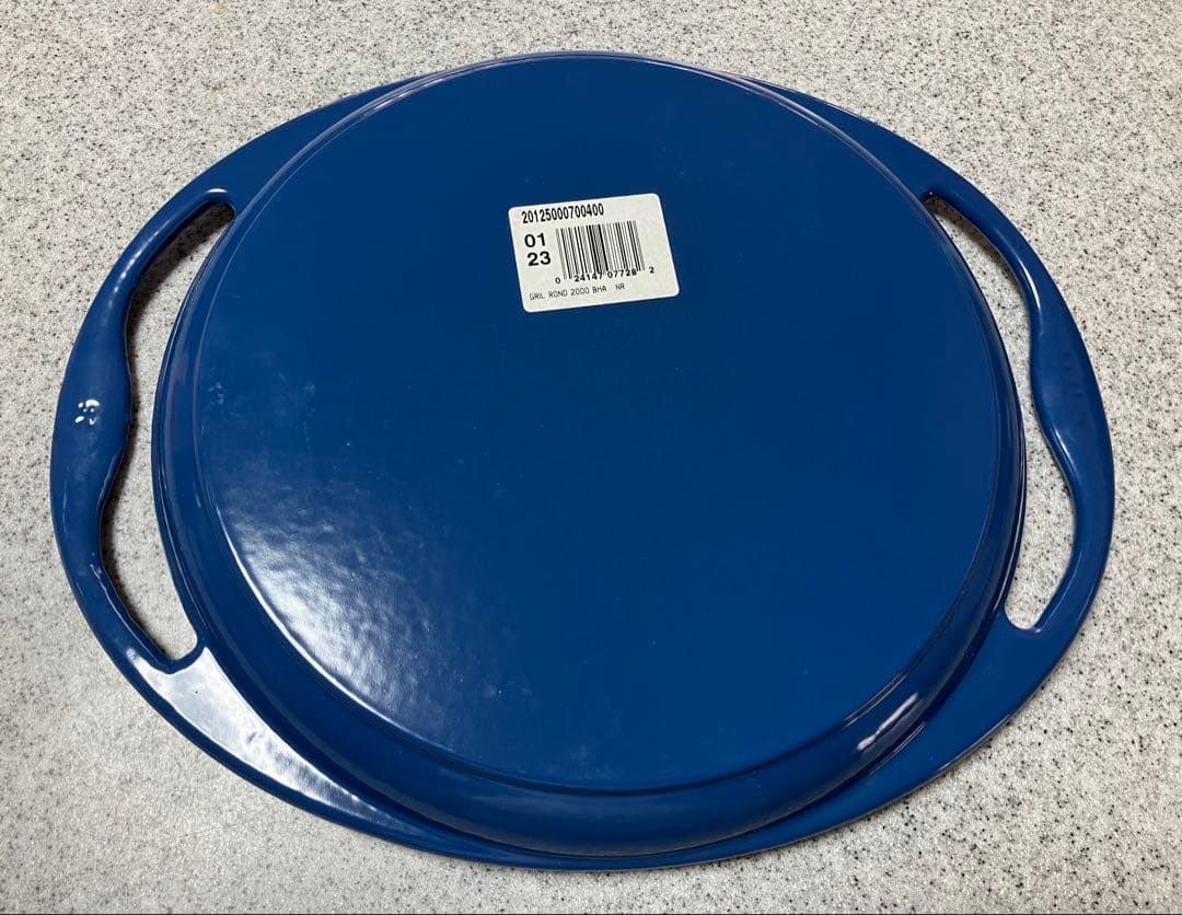 未使用 Le Creuset 青 鋳鉄 グリルパン 26cm