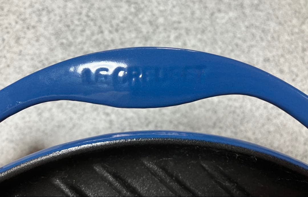 未使用 Le Creuset 青 鋳鉄 グリルパン 26cm