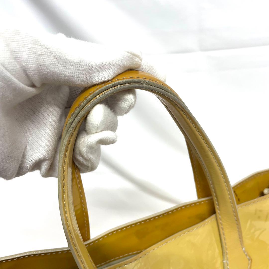 ルイヴィトン ハンドバッグ ヴェルニ ウィルシャー モノグラム イエロー