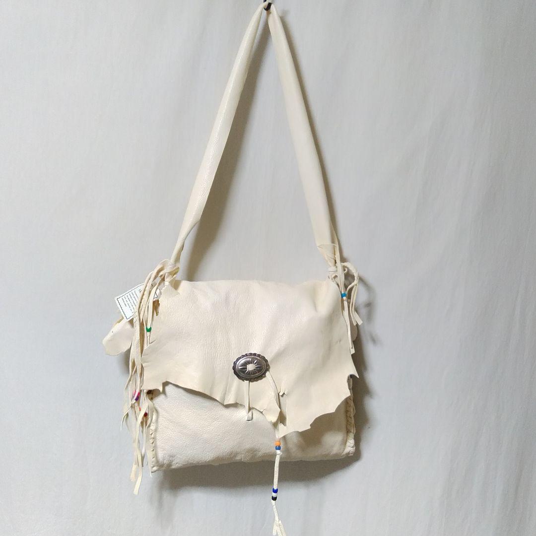 u*n様 ネイティブ 本革 ディアスキン ショルダーバッグ デッドストック メキ