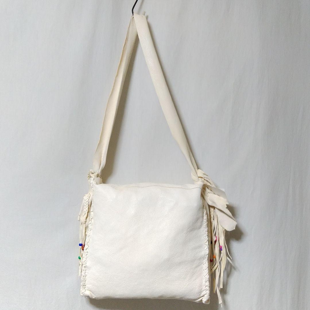 u*n様 ネイティブ 本革 ディアスキン ショルダーバッグ デッドストック メキ