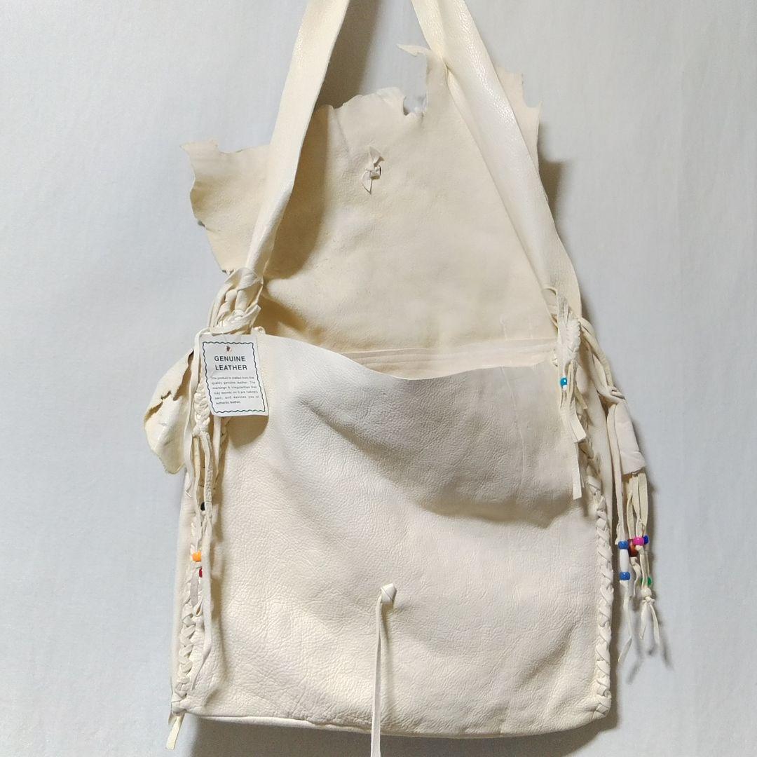 u*n様 ネイティブ 本革 ディアスキン ショルダーバッグ デッドストック メキ