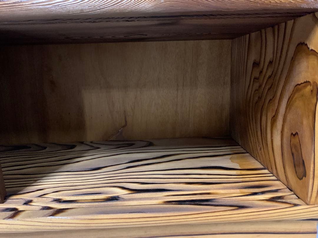 天然木 杉 小ぶりな水屋 箪笥 たんす 茶箪笥 古民家 和家具 アンティーク