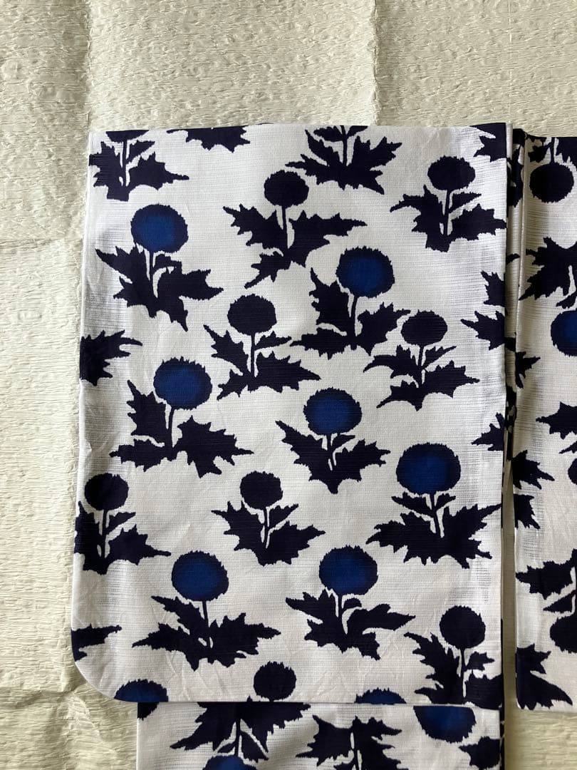 【Momoco】竺仙　浴衣　綿絽　たんぽぽ　手縫い仕立て　プレタMとほぼ同