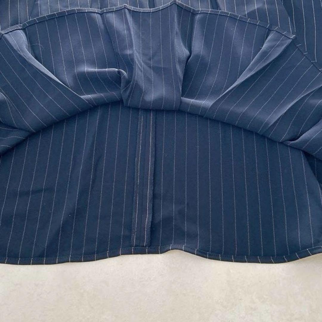 24SS✨美品　エンフォルド PE ピン ストライプ プリーツ シャツ ブラウス