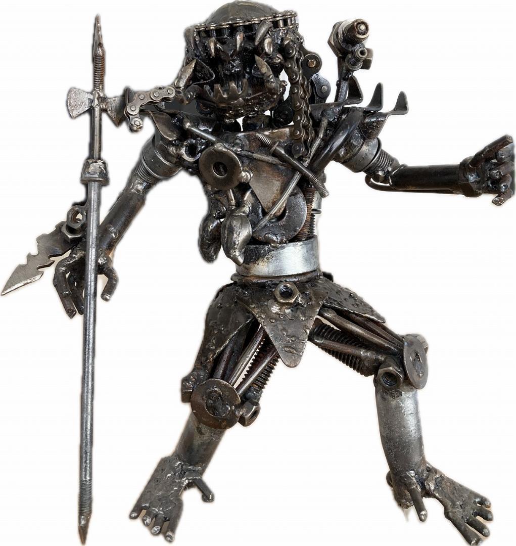 プレデター メタルフィギュア 鉄製 オブジェ ハンドメイド　A