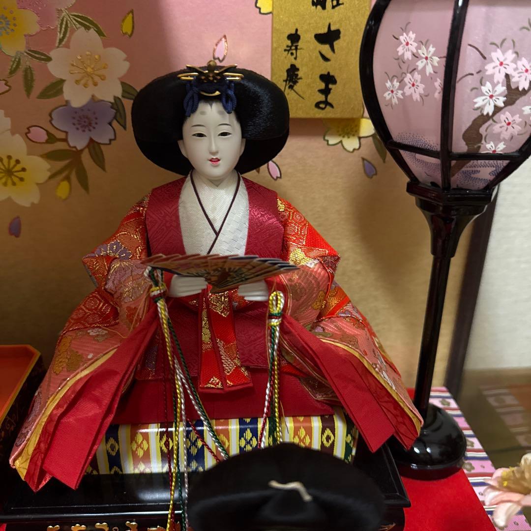 雛人形 オルゴールと照明付き