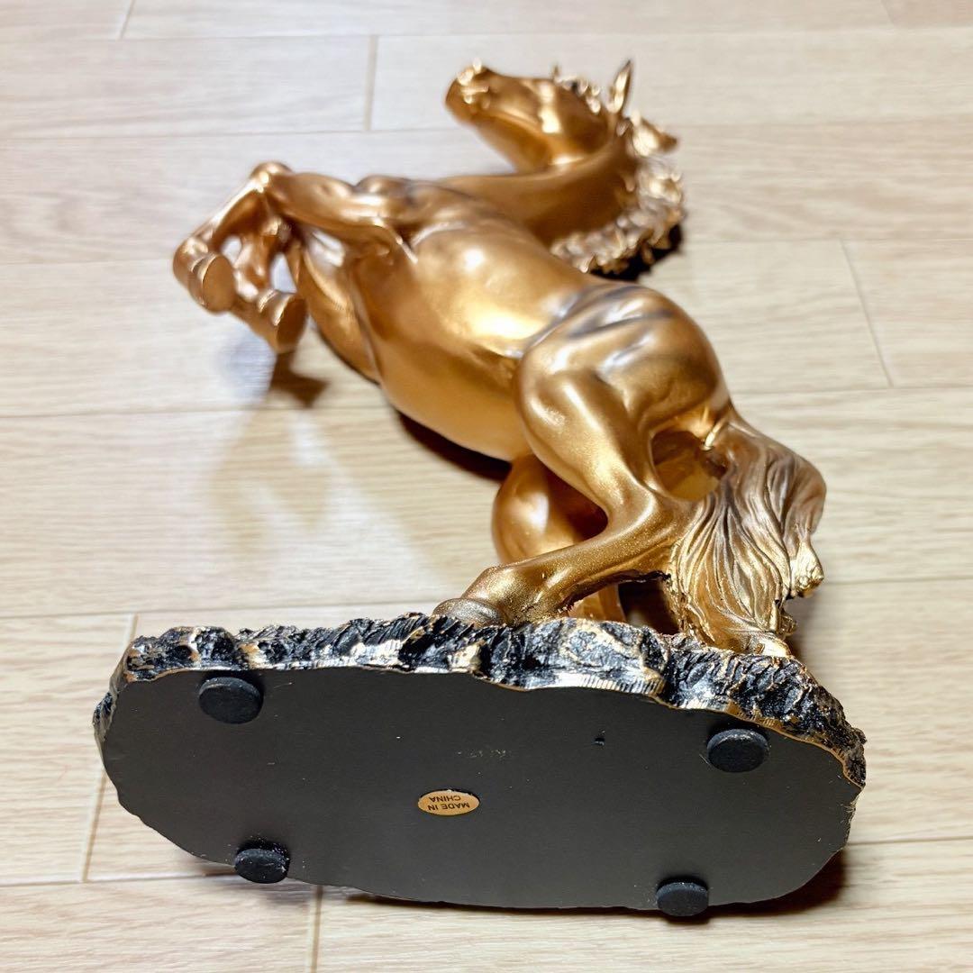 金馬＆黒馬 金運UP 仕事運UP 風水 開運 置物 午年 インテリア オブジェ