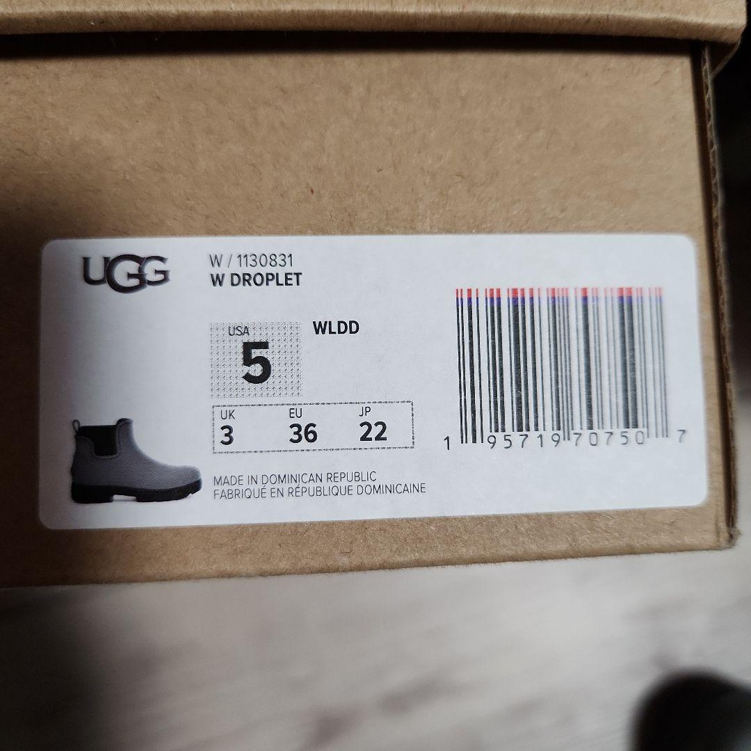 お値下げ！アグUGGレインブーツドロップレット新品、未使用