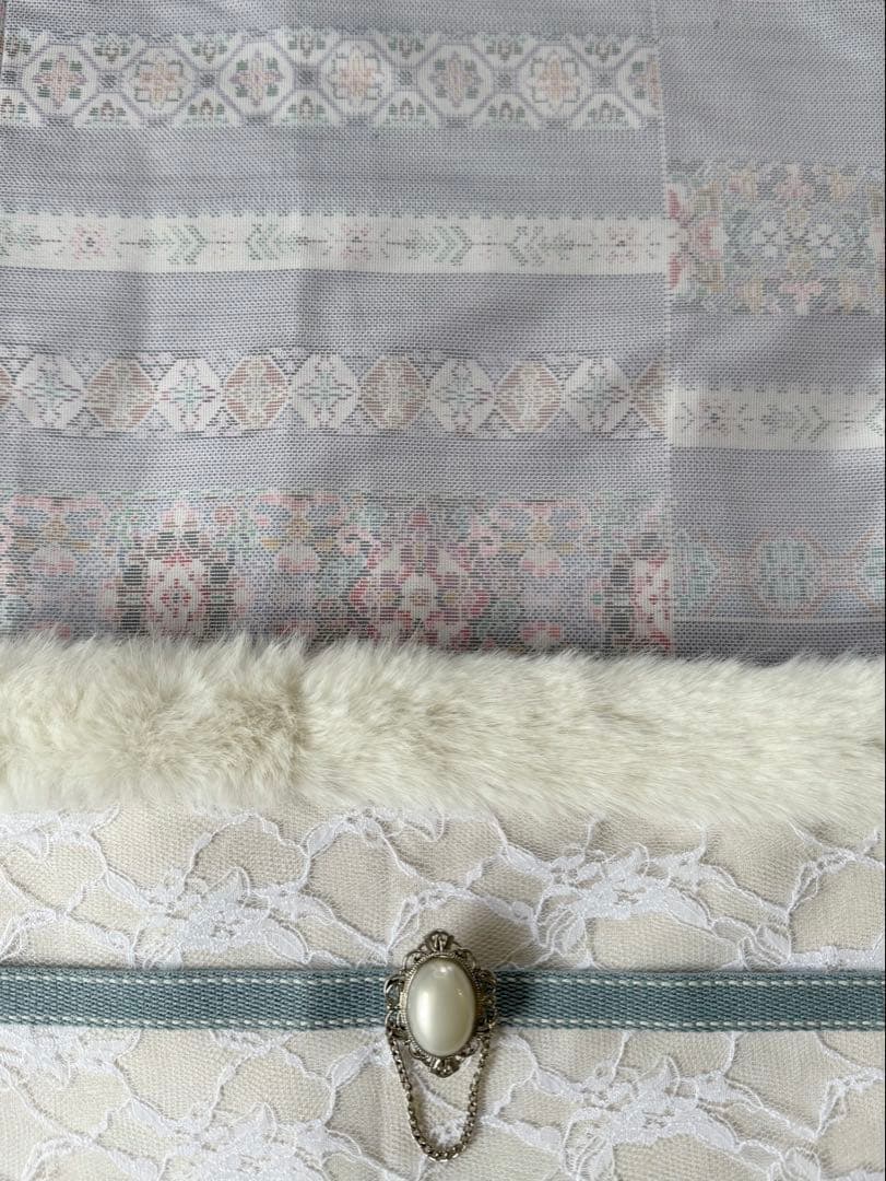 美品！白大島紬 袷 着物 身丈162cm