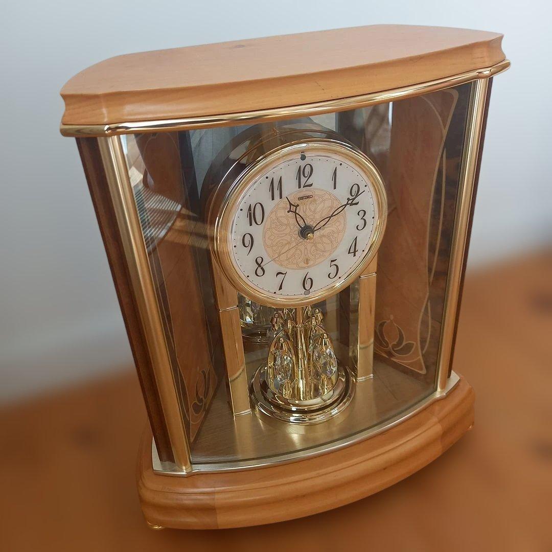 SEIKO EMBLEM エンブレム HW577B 置時計 からくり時計　電波