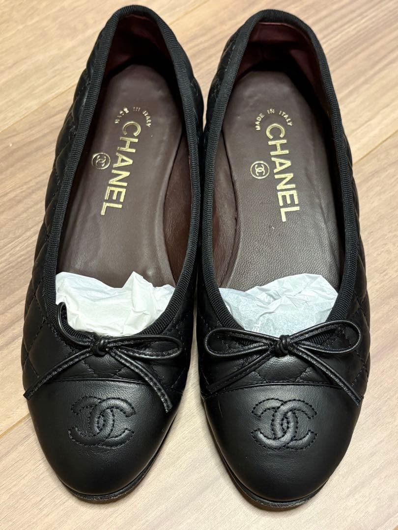 CHANEL バレエシューズ ブラック 36.5