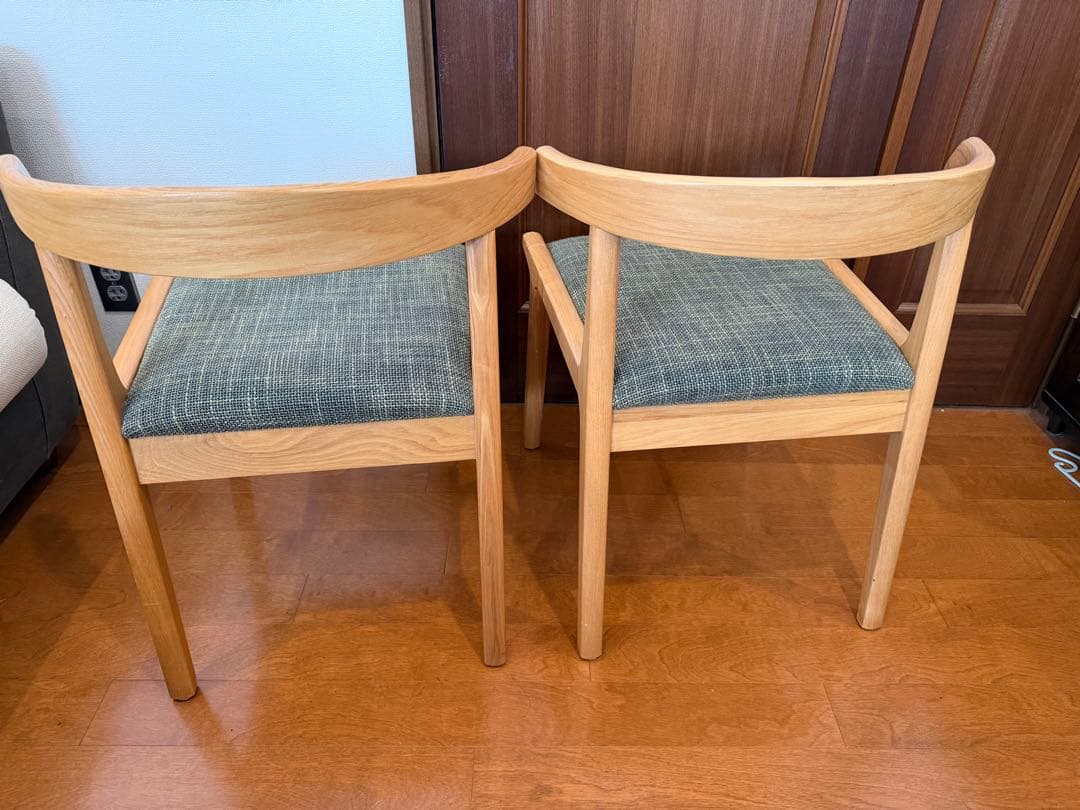 リセノ　Henryダイニングチェア 2脚セット　グリーン