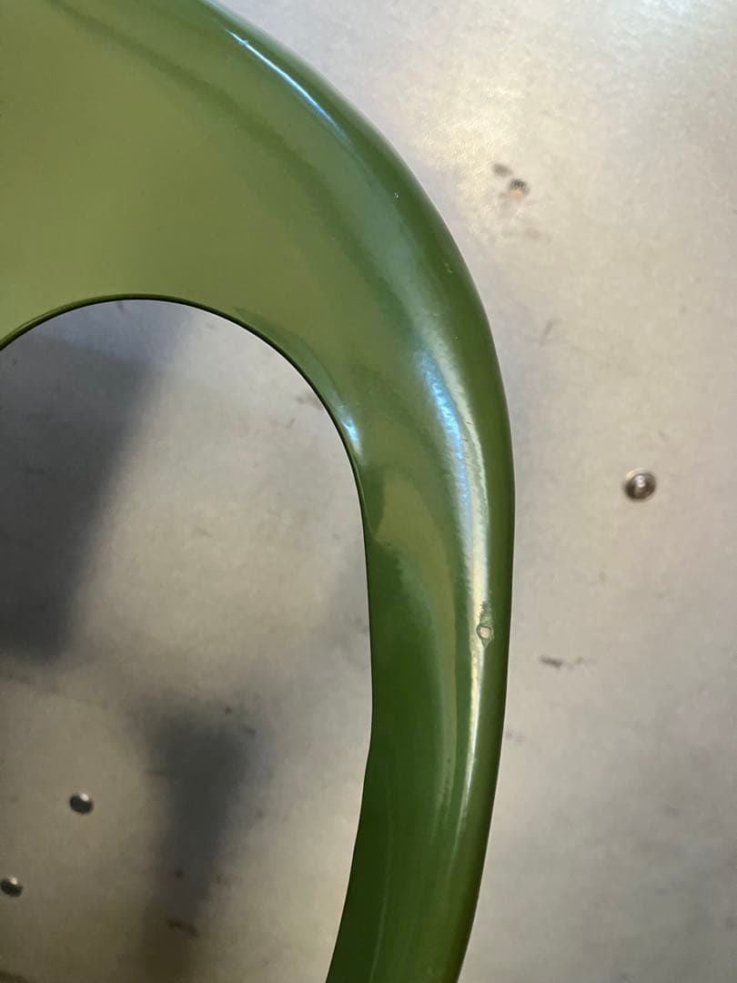 美品　マルチプルズⅡ チェア　関家具　スチール　合板　グリーン系