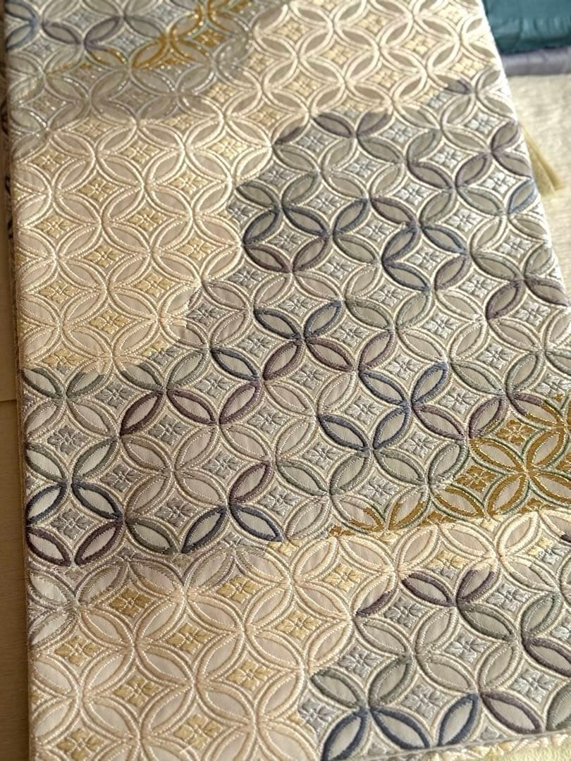 唐織　七宝繋ぎ　フォーマル袋帯　帯揚げセット　卒業式　入学式　結婚式