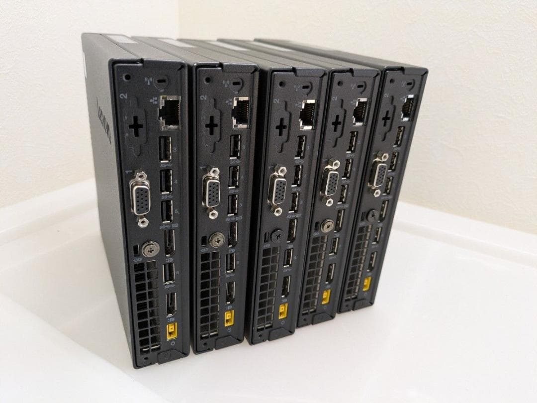 Lenovo M710q Core i3-7100T 8GB 5台　アダプター