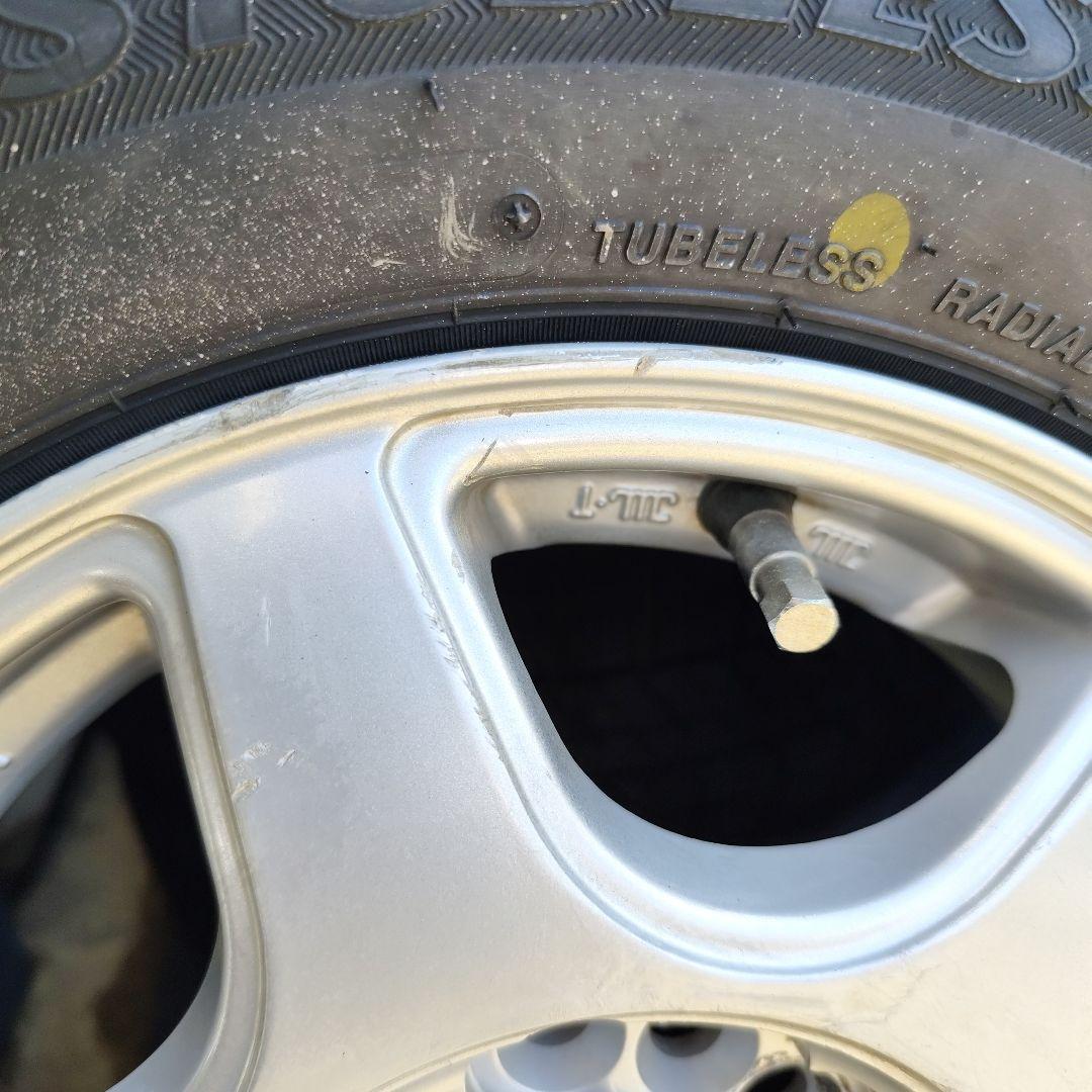 ①ブリヂストン W300 145R12 タイヤ×アルミ セット品 ２本