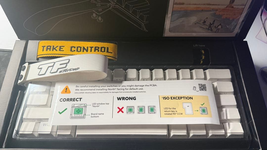 wooting60he＋ カスタム コイルケーブル付き