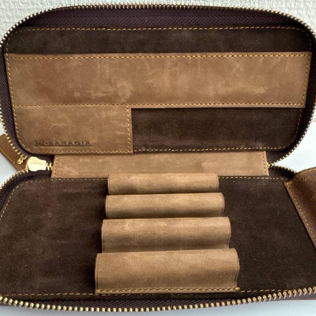 今堀　バハギア　ラウンドジップペンケース　クレイジーホース