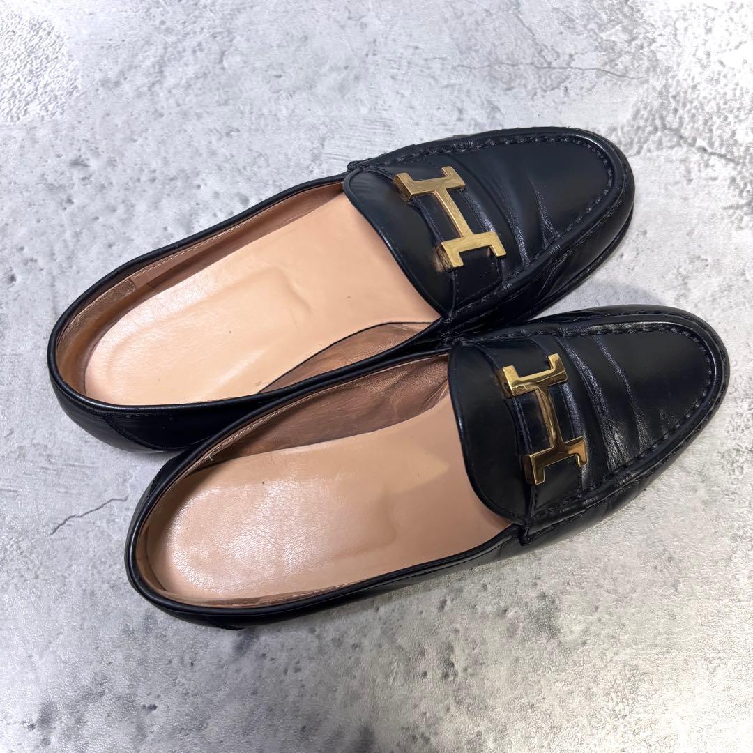【うにこ！】HERMES エルメス コンスタンス レザー ローファー 36