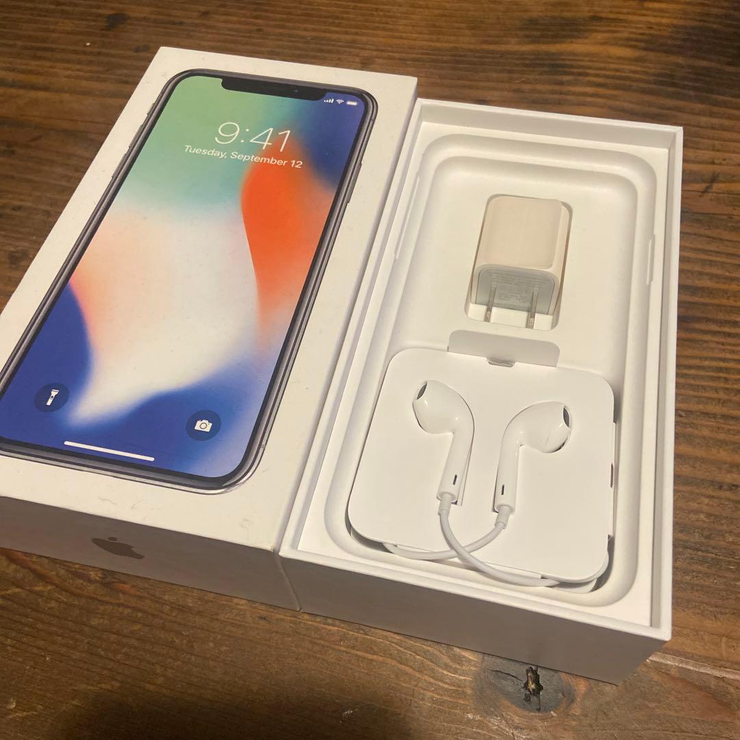 iPhoneX 256GB(箱、備品付き)