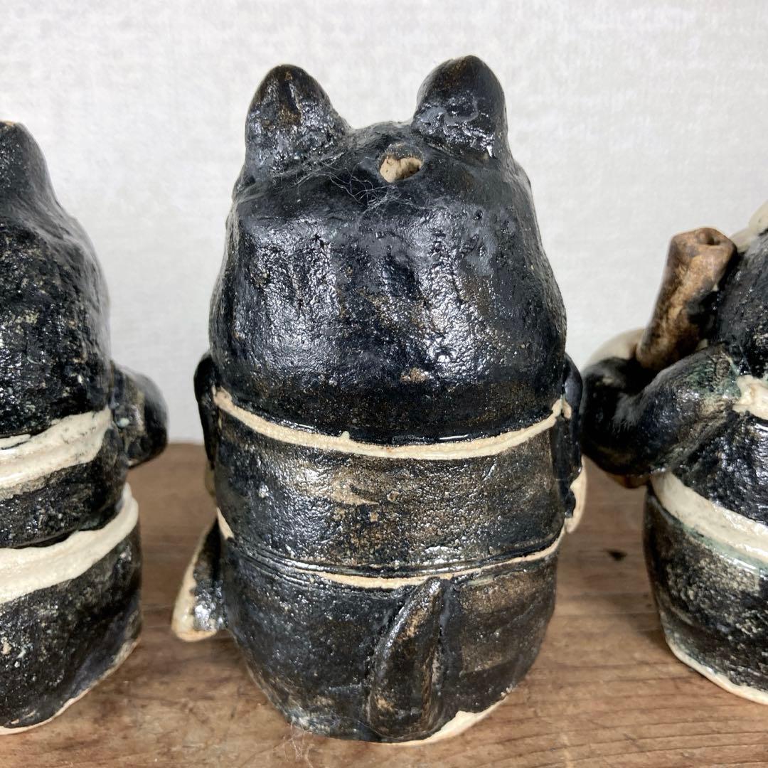 3セット　のらくろ　置物　水滴　陶芸　陶器　焼き物　レトロ　アンティーク　アニメ