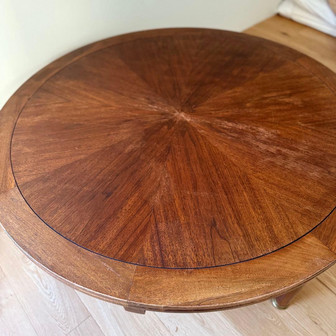 【お値下げ】高級木材 マホガニー ヴィンテージ テーブル マット付き