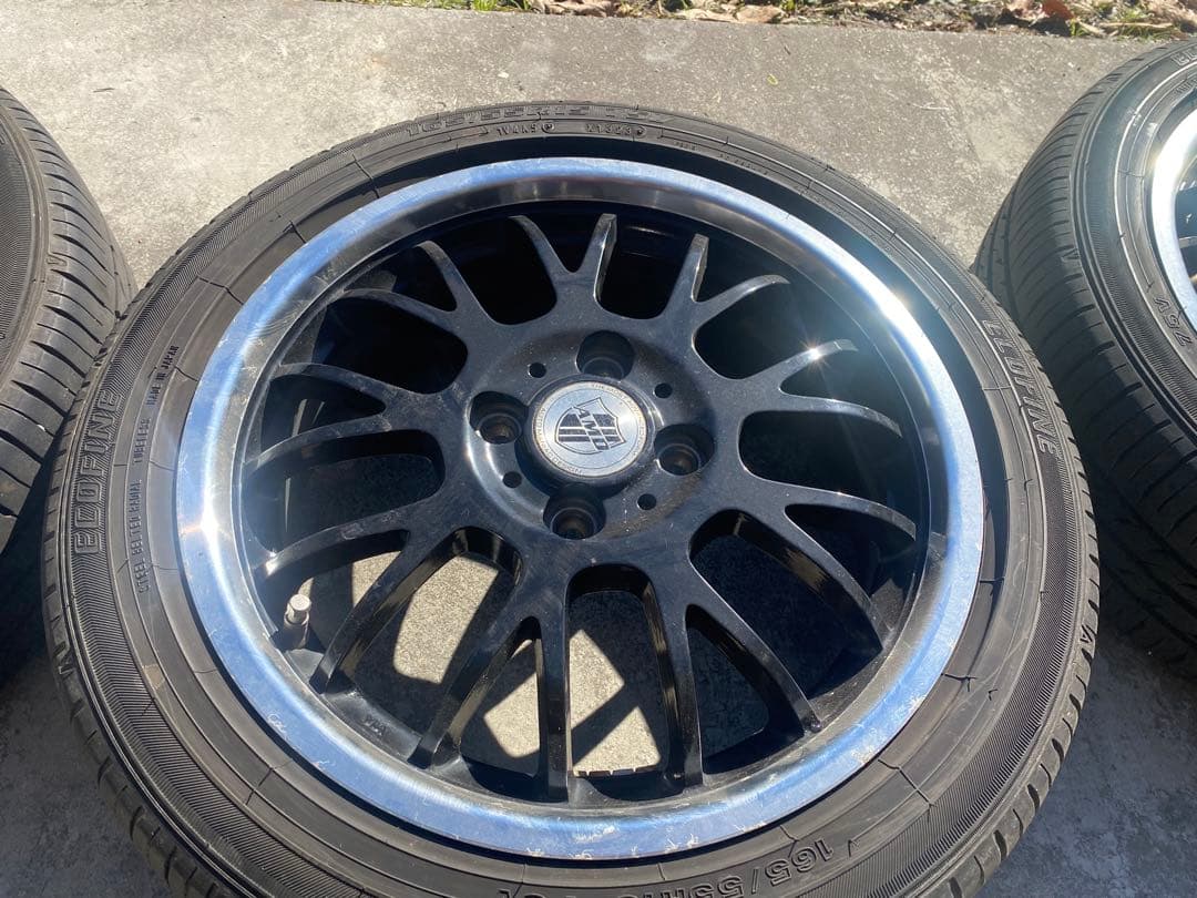 15インチ ホイールセット ブラック/クローム