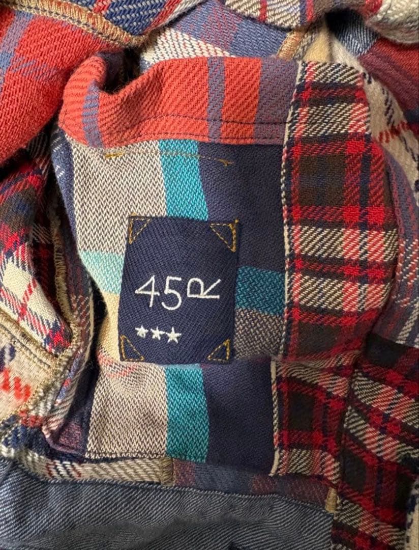 【専用】45R インドネルパッチワークの908 4ポケットシャツ